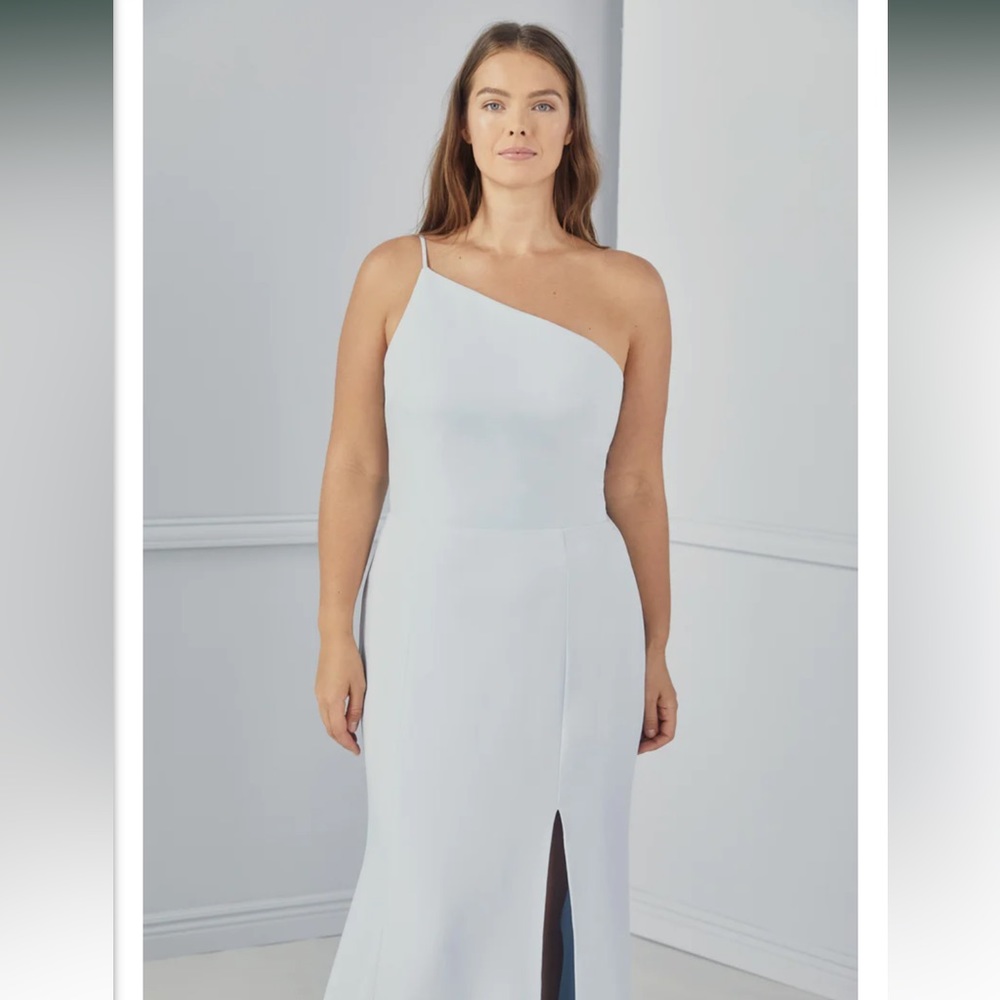 Amsale Sloan Bridesmaid Dress in Ice, Size 6